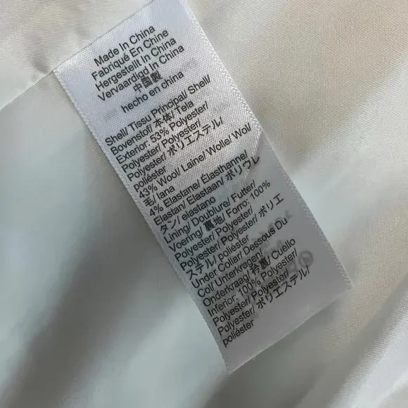 Madewell Blazer Womens Winter White Tuxedo Double Breasted Peak Lapel NT118 Sz 4 - Picture 7 of 12